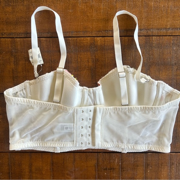 Aerie Floral Cropped Eyelet Corset Bra 36C NWT - Picture 5 of 7